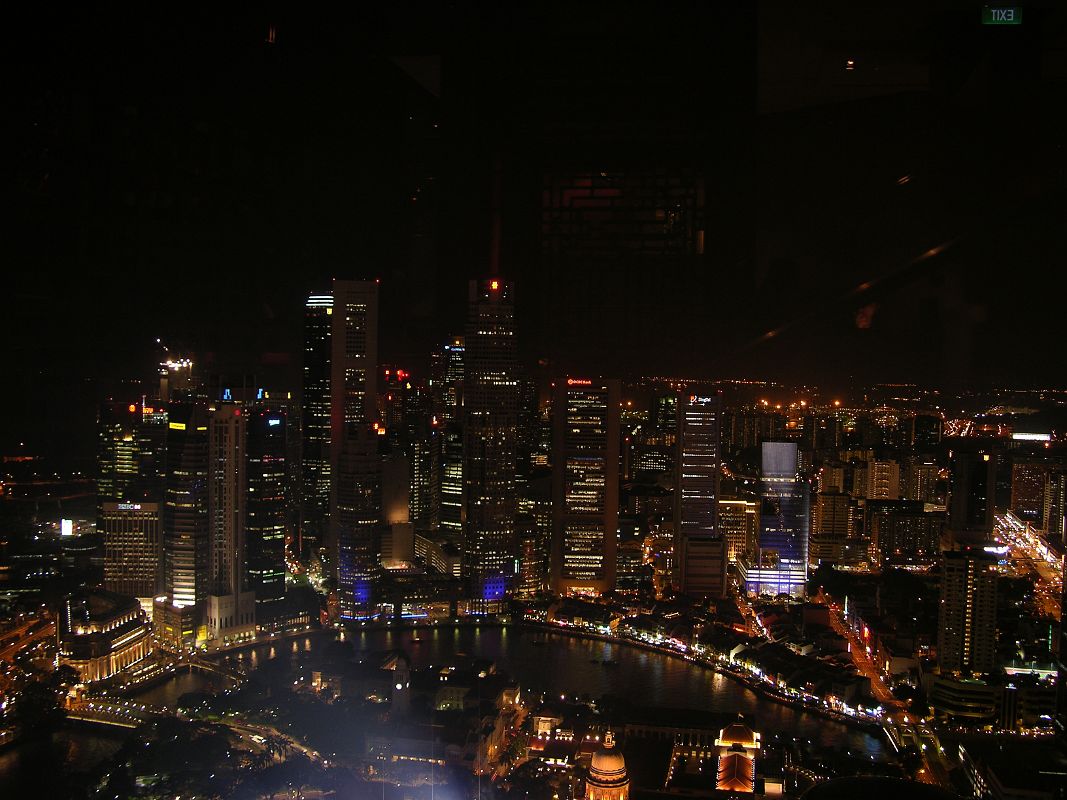 Singapore 02 07 Swissotel Nighttime view of Business District and Singapore River